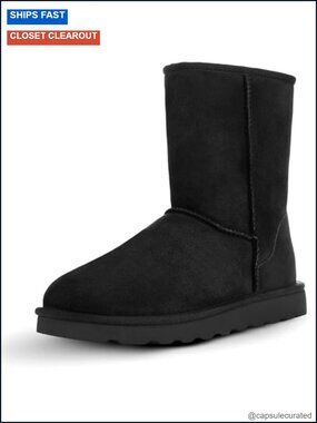Genuine Australian Shearling Mid Calf Winter Boots Water Resistant Furry